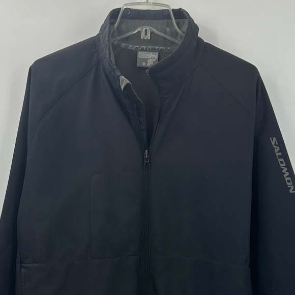 Salomon Black Nylon Jacket Ski Snowboard Mens XL - Picture 2 of 10